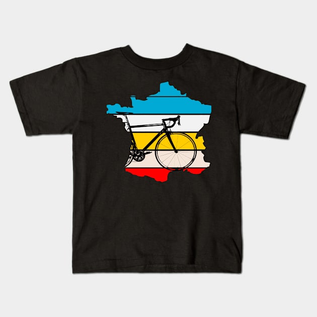 tours france Kids T-Shirt by vintagejoa